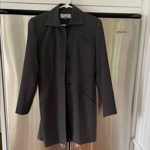 Larry Levine Charcoal Blazer Coat